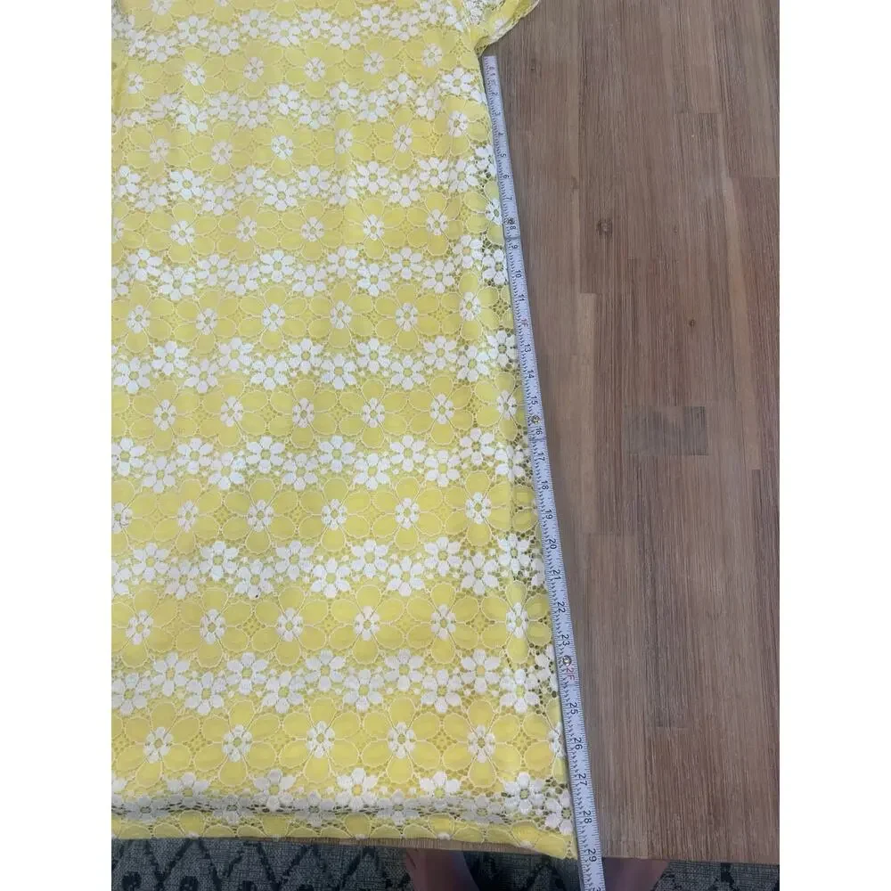 Y2K Yellow with Lace Overlay Dress - Size Medium - Picture 7 of 9